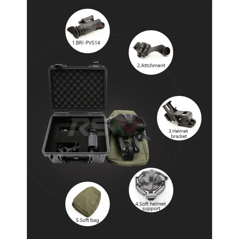 

RSNV Best Selling White Phosphor FOM1600+ Image Intensifier Tube Gen2+ Monocular PVS14 Night Vision Device Monocular