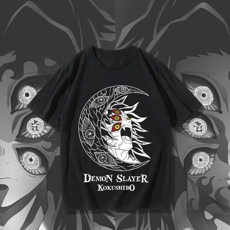 

Bandai Genuine Ghost Destroyer Blade Twelve Ghost Moon Printed Short Sleeve Men's and Women's Crew Neck Loose T-Shirt