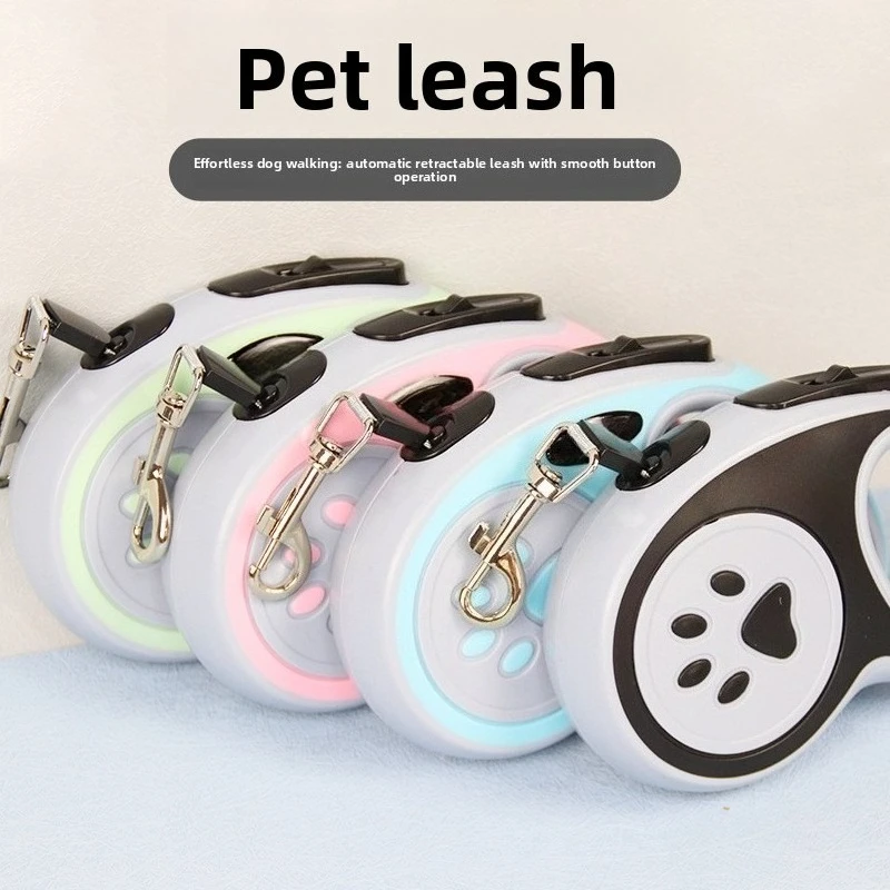 New leash for walking the dog one-key brake telescopic leash manufacturer in stock small and medium-sized cat dog leash