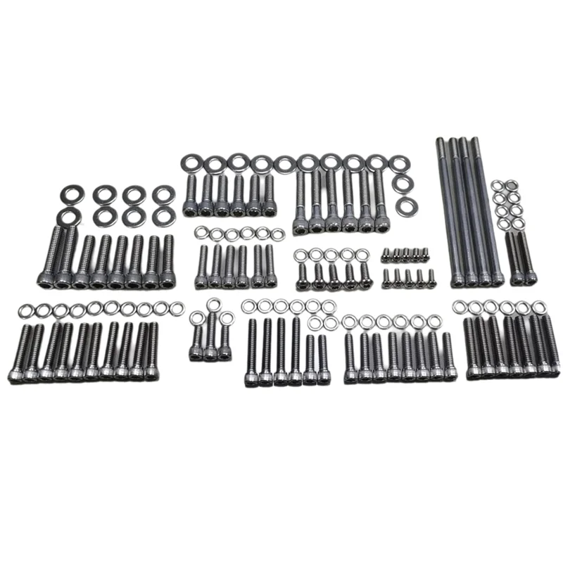 

For Touring Electra Glide Street Glide Road Glide Road King CVO 2007-2016 Stainless Steel Engine Screw Bolt Kit For Motor