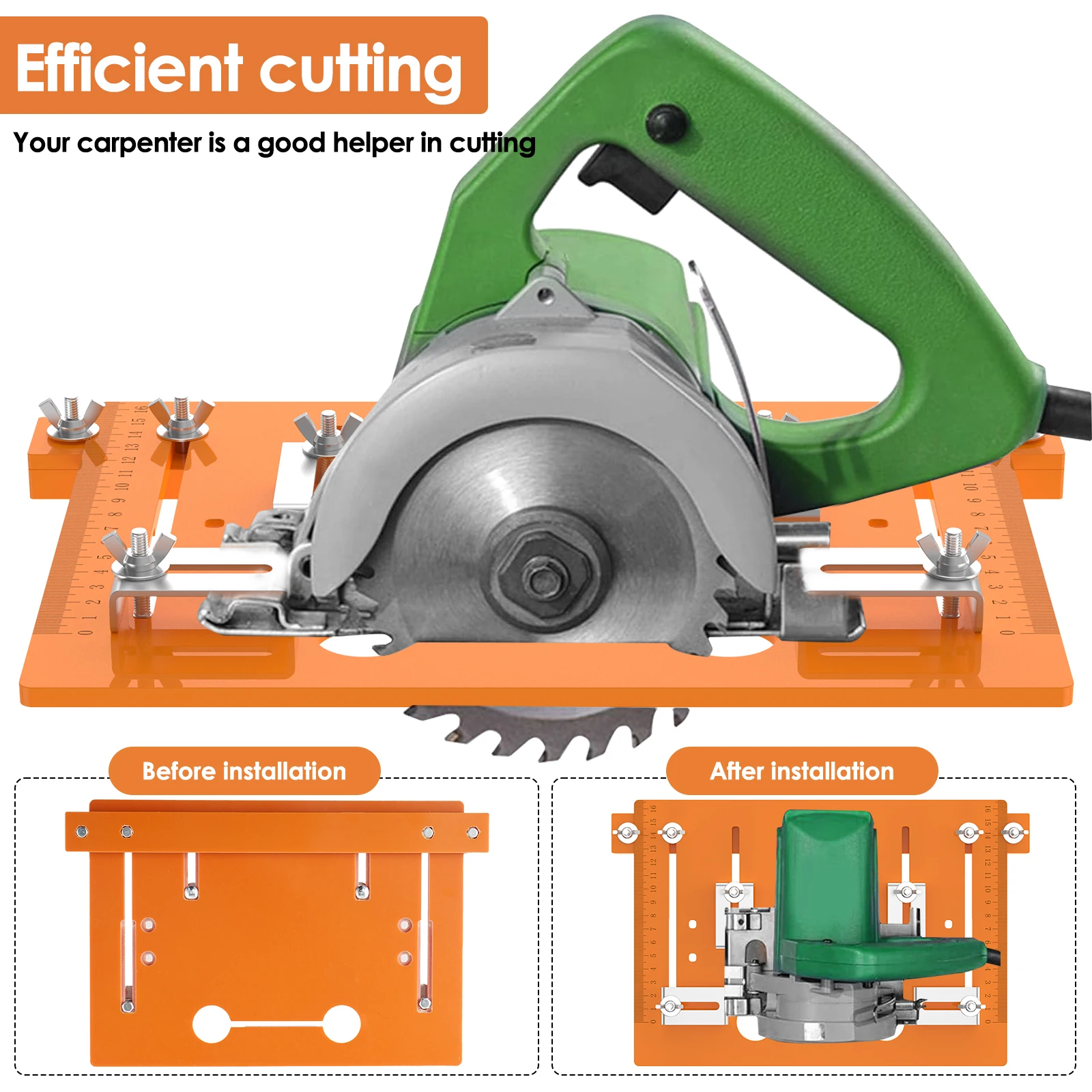 Circular Saw Guide Rail Bottom Plate 11.02×7.87/ 11.02×11.81in Bakelite Guide Plate Saw Base Woodworking Bench Accessories