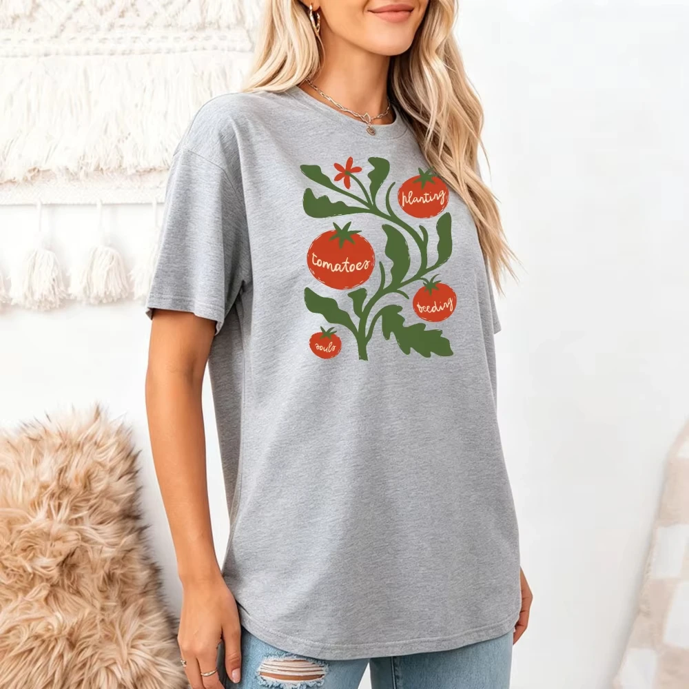 Tomato Gardening Shirt Planting Tomatoes Feeding Souls Tee Funny Garden Summer Shirt Tomato Lover Gift Women Clothing