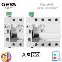 GEYA Type A-SI RCCB Automatic Reclosing Leakage Circuit Breakers 2P 4P 40A 63A 30mA RCD Electromagnetic Super Immunised