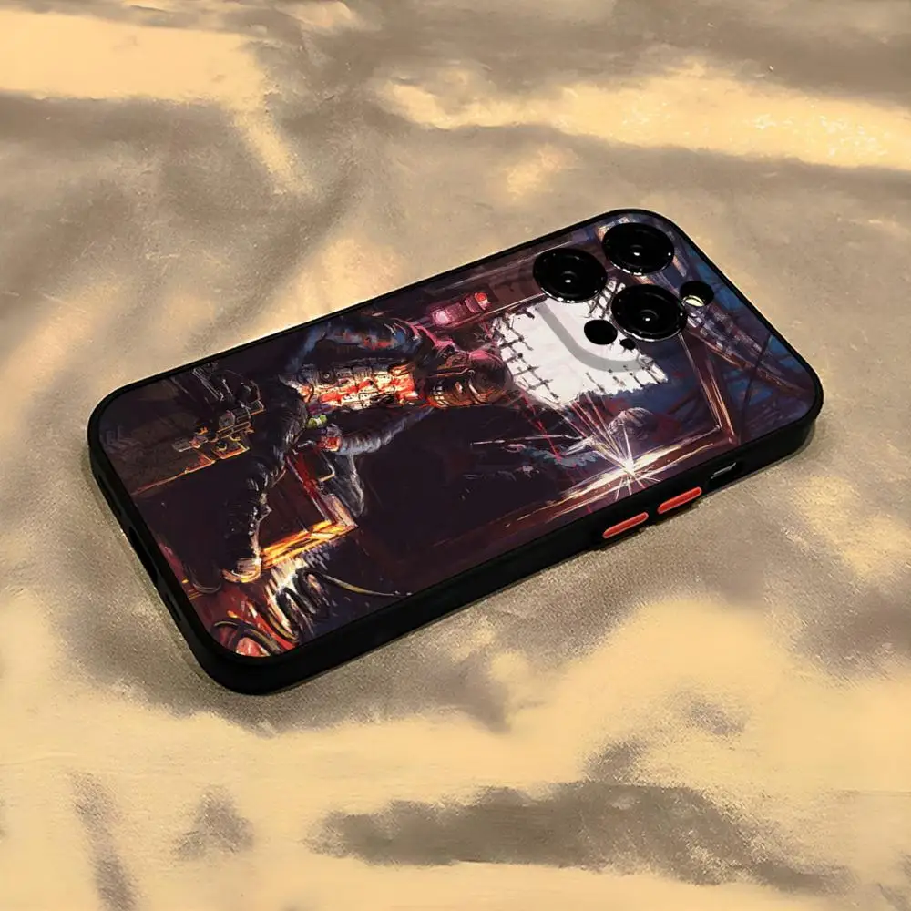 RUST Game Phone Case Black for iPhone 13ProMax 16 15 12 11 14 Pro Max Mini Plus Max X XR Matte Cover