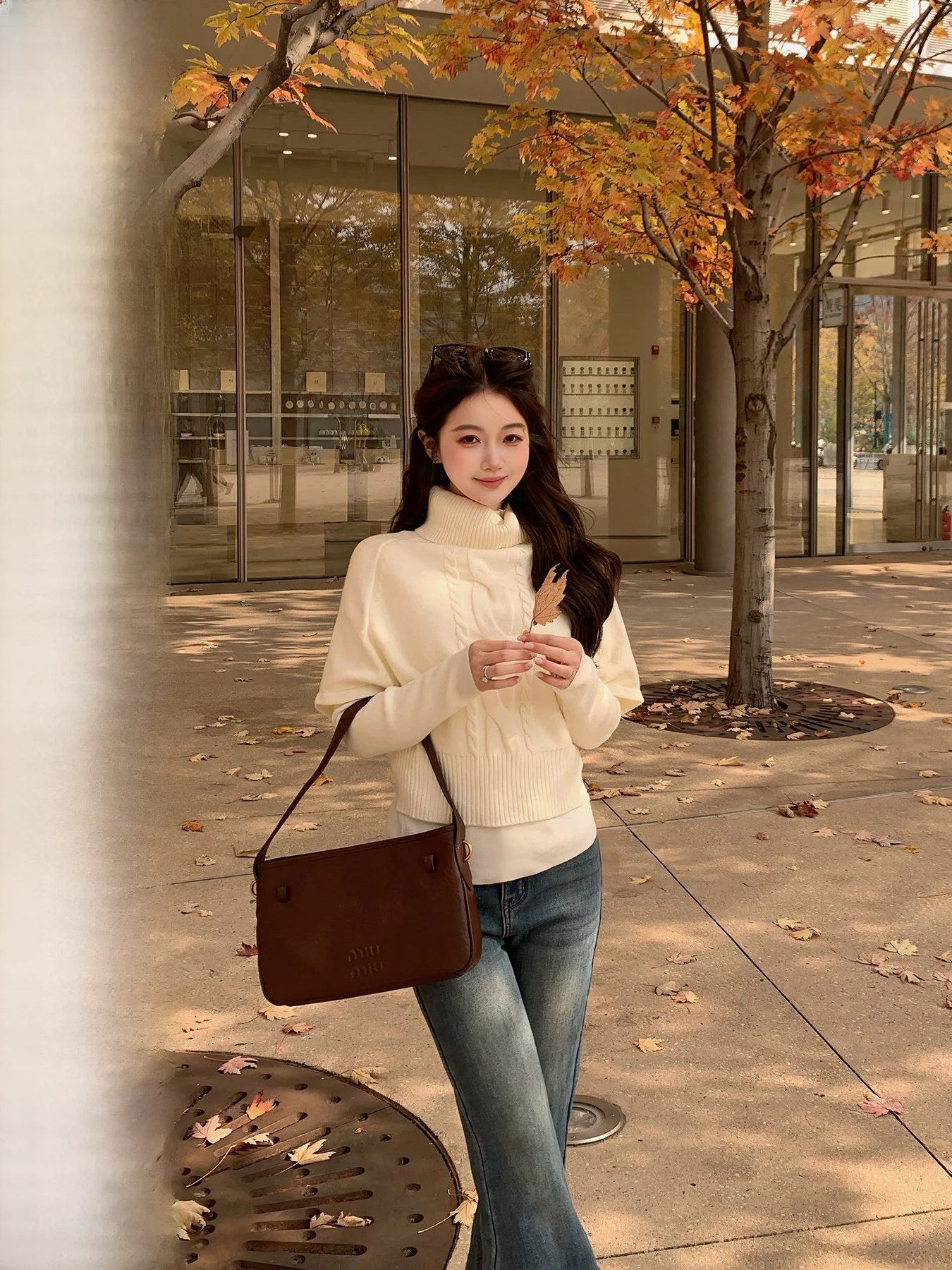 

Женский вязаный свитер-батвинг приталенного кроя, зимний комплект с высоким воротником, длинный рукав, теплый, удобный, повседневный стиль