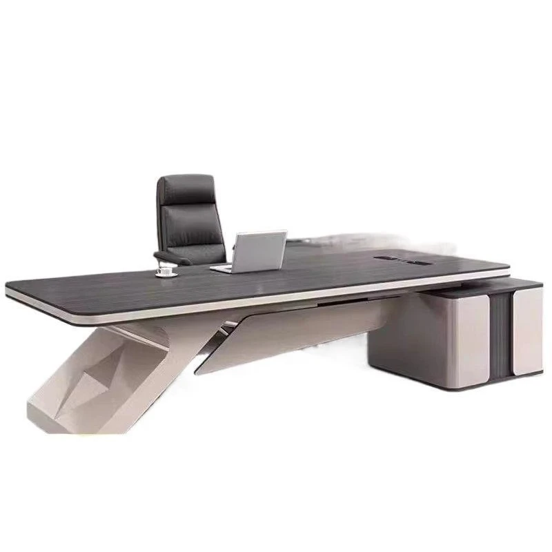 

Light luxury boss's desk, manager's office desk and chair combination