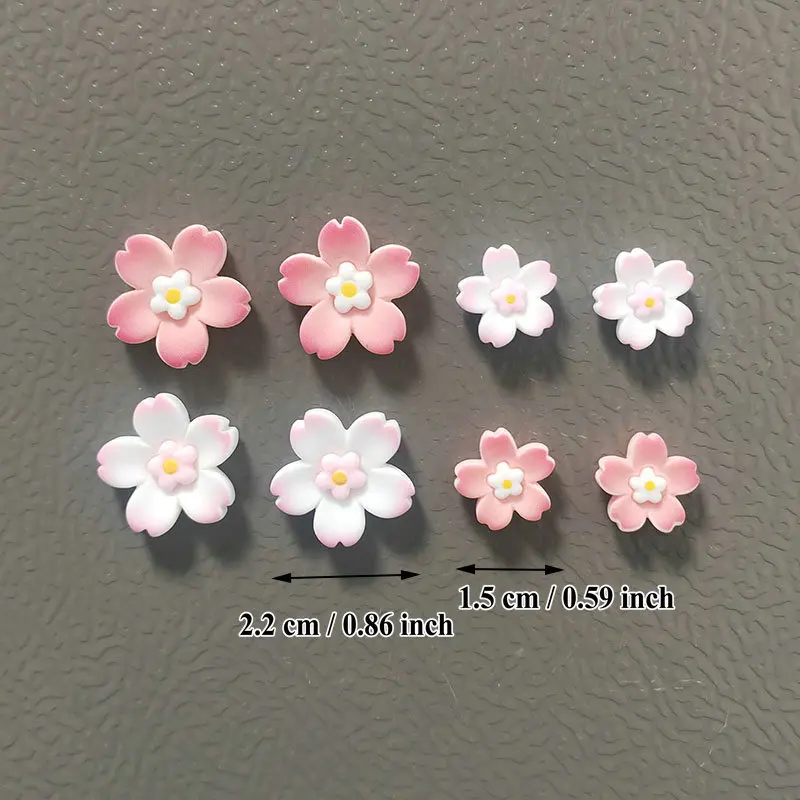 8pcs Pink Color Cherry Blossom Flower Fridge Magnets Sakura Refrigerator Magnets Floral Fridge Accessories Home Decoration