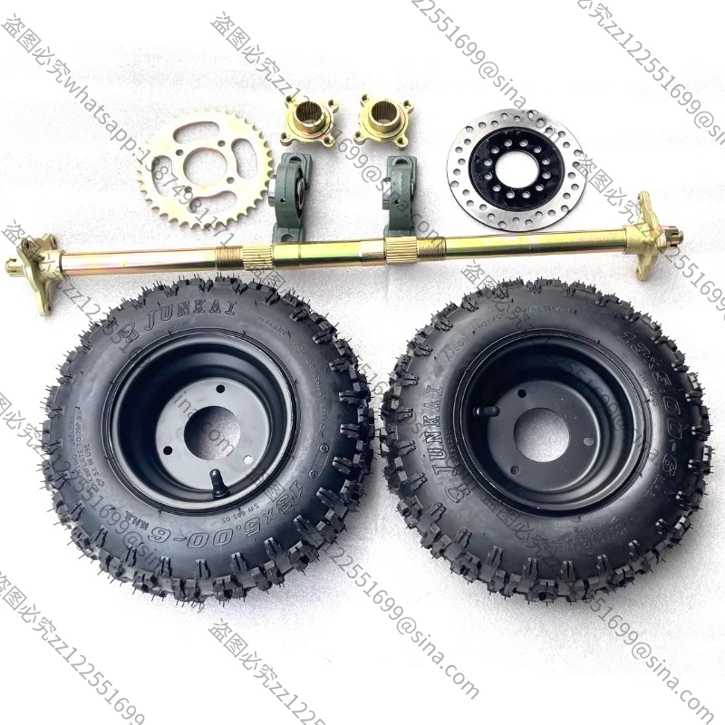 Suitable for Modifying Four-wheel Electric Motorcycle, Beach Car, Kart Accessories, Rear Axle Assembly, Brakes with 6-inch Tires