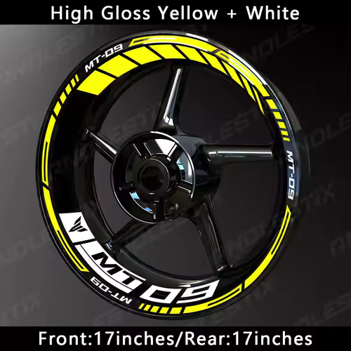 AnoleStix Reflective Motorcycle Wheel Sticker Hub Decal Rim Stripe Tape For YAMAHA MT-09 MT09 - Image 6