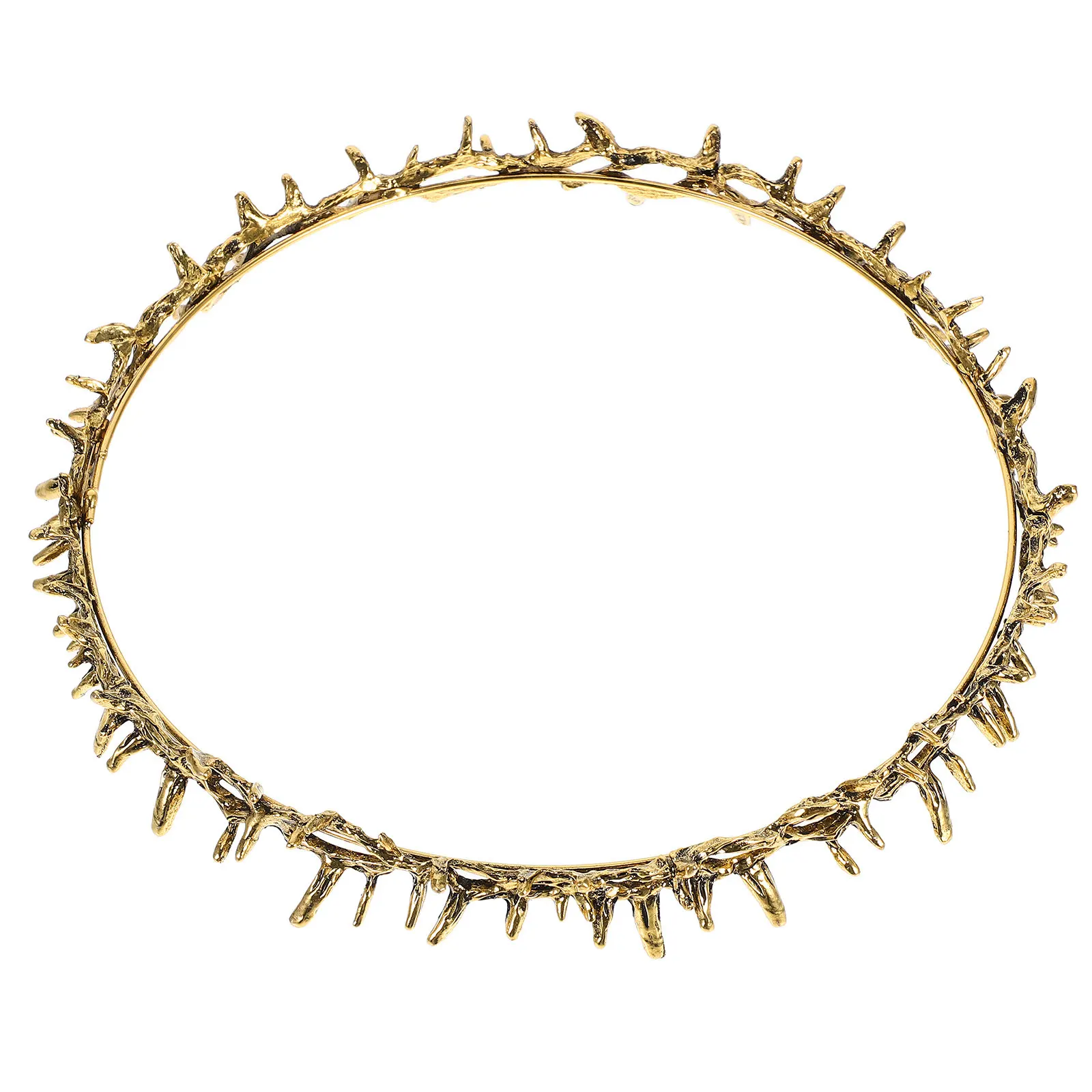 Thorn Crown Hair Accessory for Women Girls Costume Party Favor Masquerade Tiara Crown for Birthday Wedding Bridal Headdress