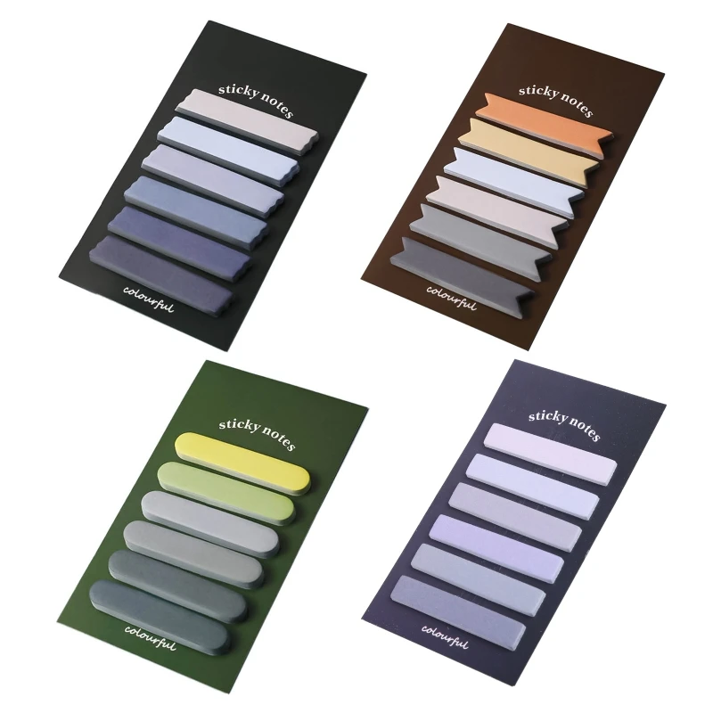 แบบพกพาดัชนีแท็บบุ๊คมาร์คสติกเกอร์กระดาษขจัดคราบสะอาด Morandi สี120x