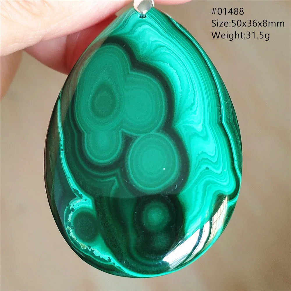 Natural Green Malachite Chrysocolla Pendant Water Drop Big Size Women Men Fashion Green Jewelry Necklace AAAAAA