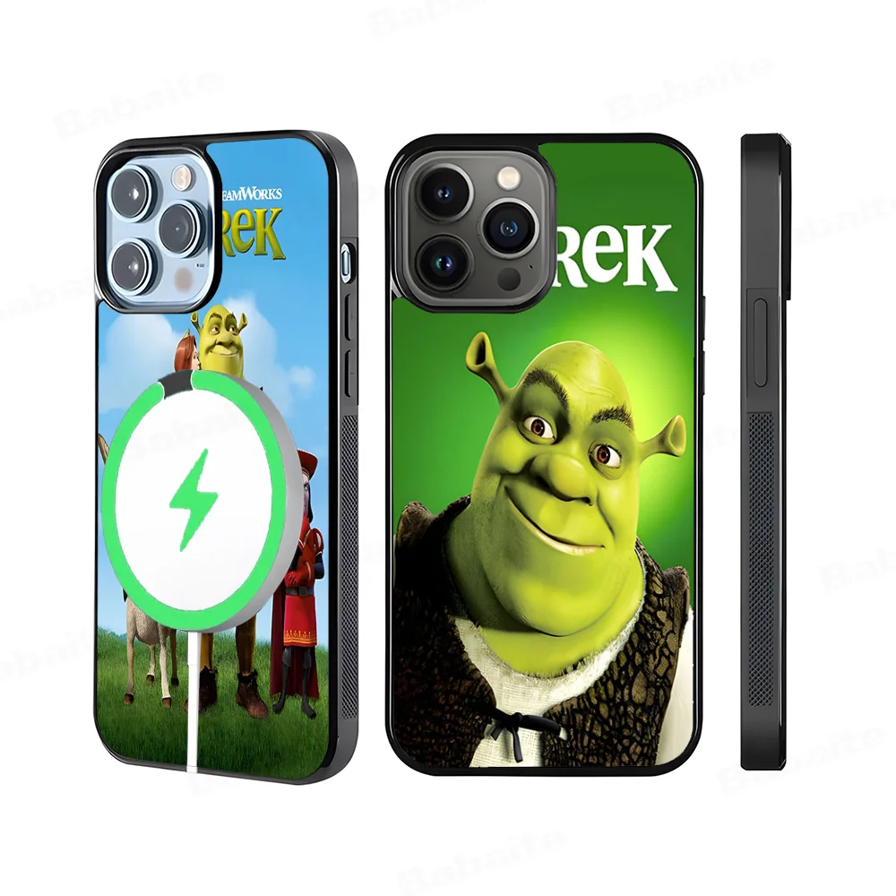 Funny Movie S-Shreks Phone Case Magnetic Case For IPhone 16 14 13 12 11 15 Pro Max Plus For Magsafe Wireless Charge Cover