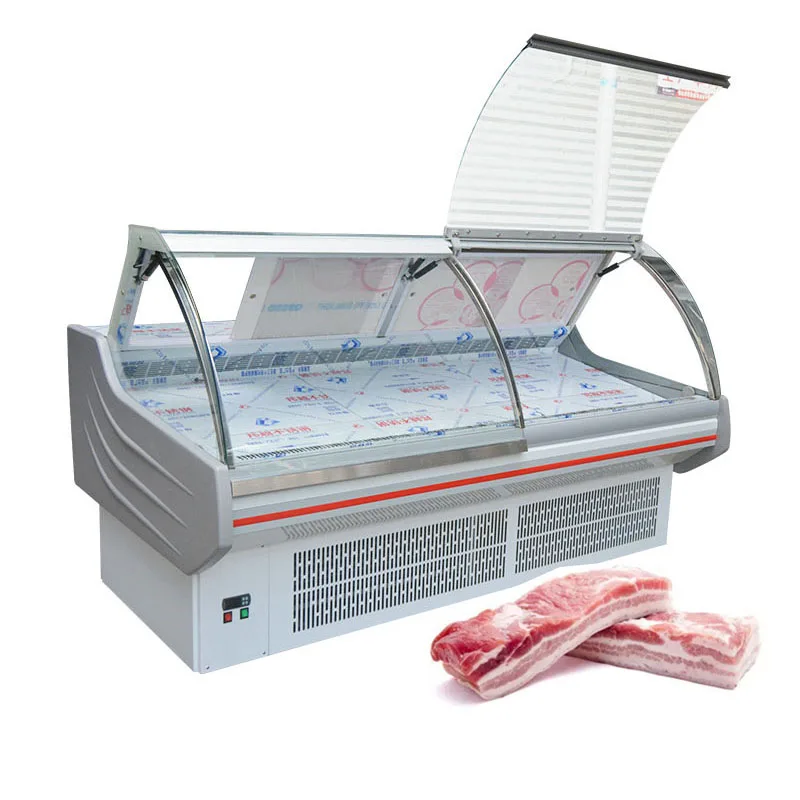 Supermarket Fresh Food Meat Deli Display Fridge Showcase Cabinet Meat Display Freezer