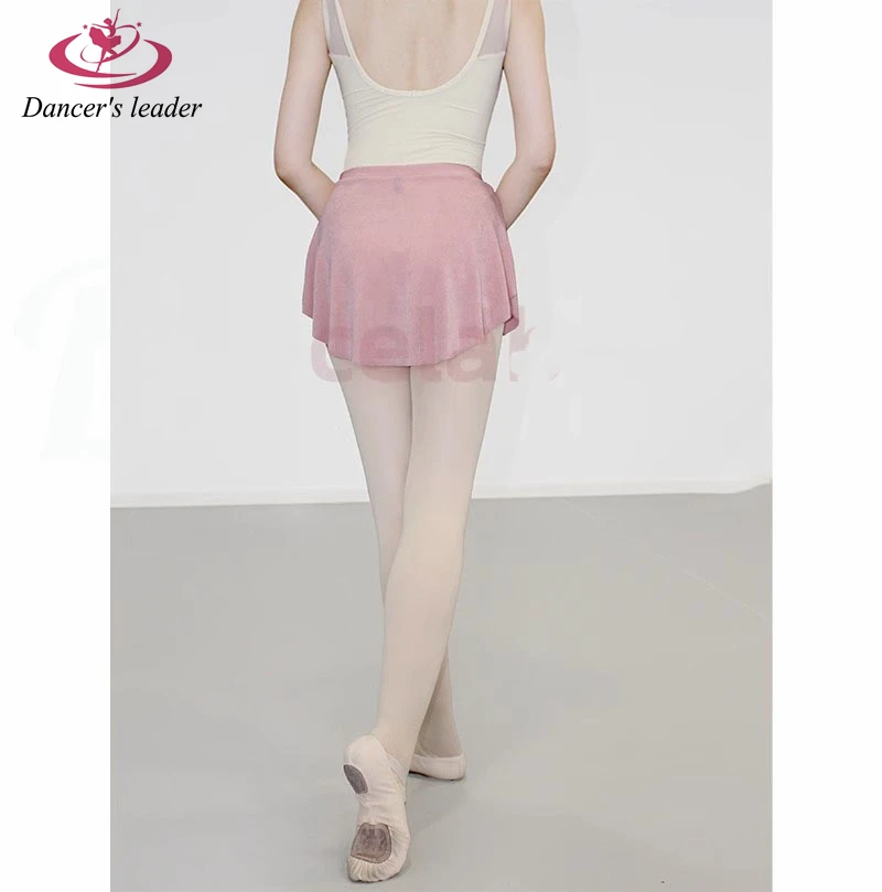 Ballet Knitted Pullover Pearlescent Hip Wrapping Short Skirt Elastic Belt Dance Skirt Practice Ballet Miniskirt Diagram