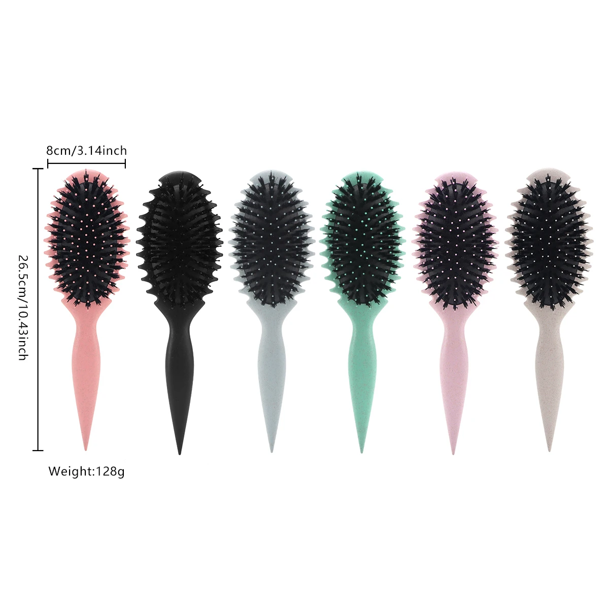 Brosse multi-usages pour cheveux bouclés, peigne à barbe en poils de sanglier, poignées de coiffure, outils de coiffure pour la maison, définition des boucles