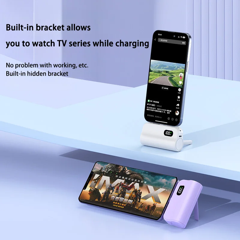 Mini Capsule 50000mAh High Capacity Power Bank Portable Wireless Fast Charging External Battery For iPhone Huawei Samsung view 5