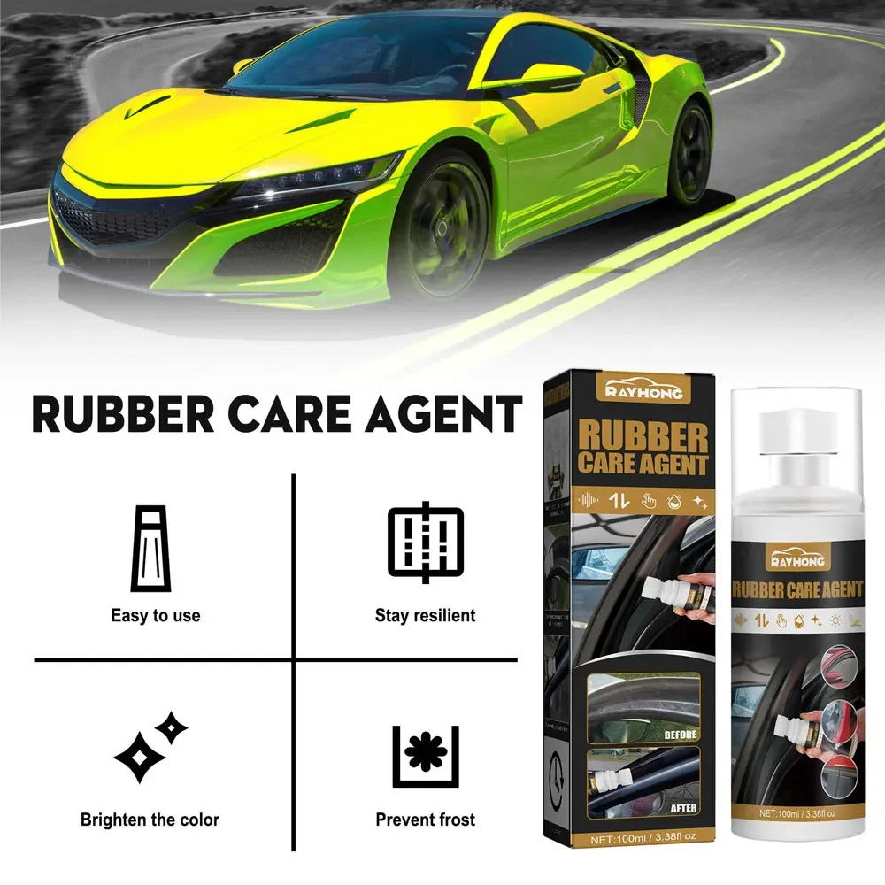 

1Pc 100ml Car Rubber Curing Agent Rubber Renovator Universal Auto Liquid Wax Polishing Agent Care Agent Car Cleaner for Vehicles