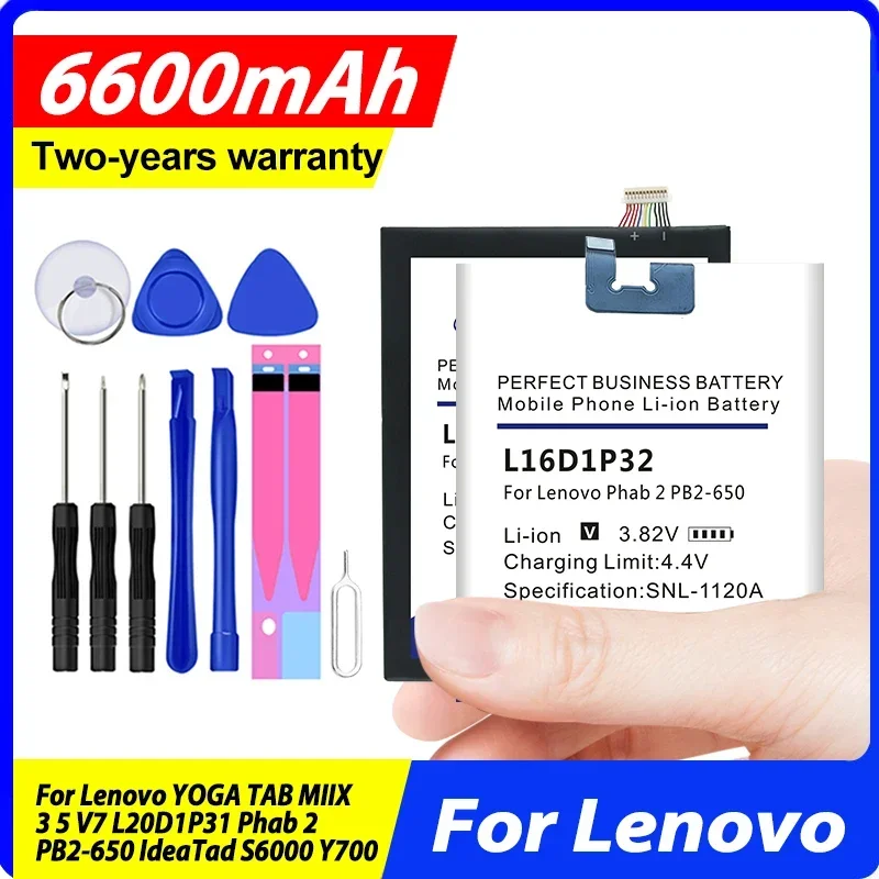 L11C2P32 L19D2P32 L16D1P32 L14S4P22 L14C1P21 Battery For Lenovo YOGA TAB MIIX 3 5 V7 L20D1P31 Phab 2 PB2-650 IdeaTad S6000 Y700