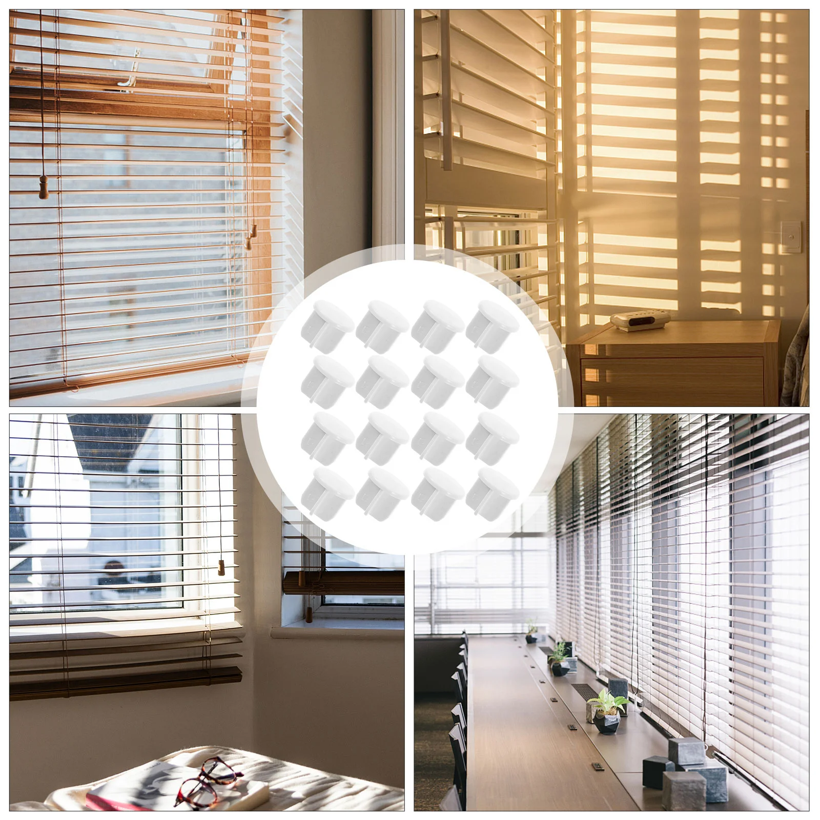 50 قطعة قضيب الستارة المقابس الستائر أسفل السكك الحديدية نهاية قبعات ABS البلاستيك الستائر الدوارة الأفقية أسفل المكونات استبدال أجزاء سلم