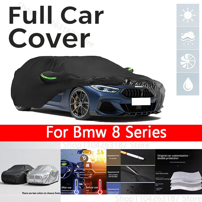 

For BMW 8 Series Cover Full black Covers Waterproof Dustproof UV Scratch-Resistant Sunscreen Protection