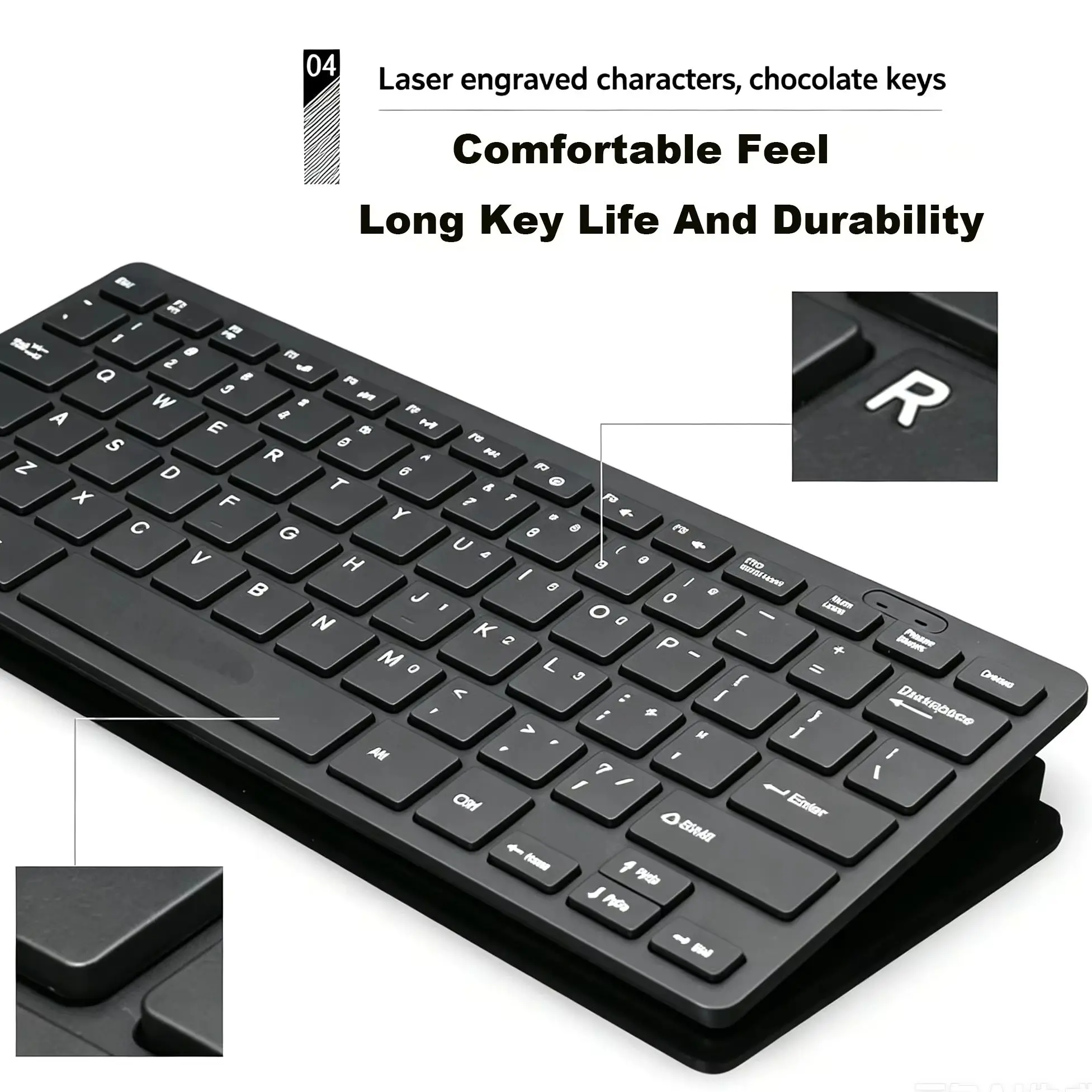 UltraSlim Slient Click USB Wired Keyboard Office Stylish Portable Ergonomic Lightweight Keyboard For PC Computer Laptop Tablet
