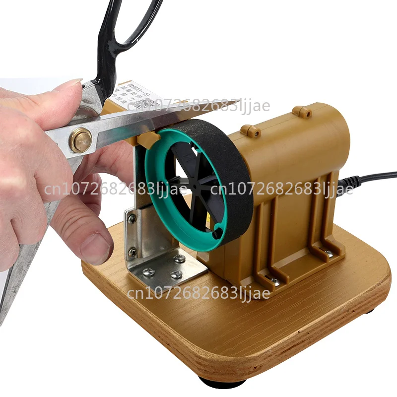 Tailor Scissors 18W Fully Automatic Sharpener Tool with 6PCS Sand Ring Hairdresser Flat Shear Machine Grinding Machine
