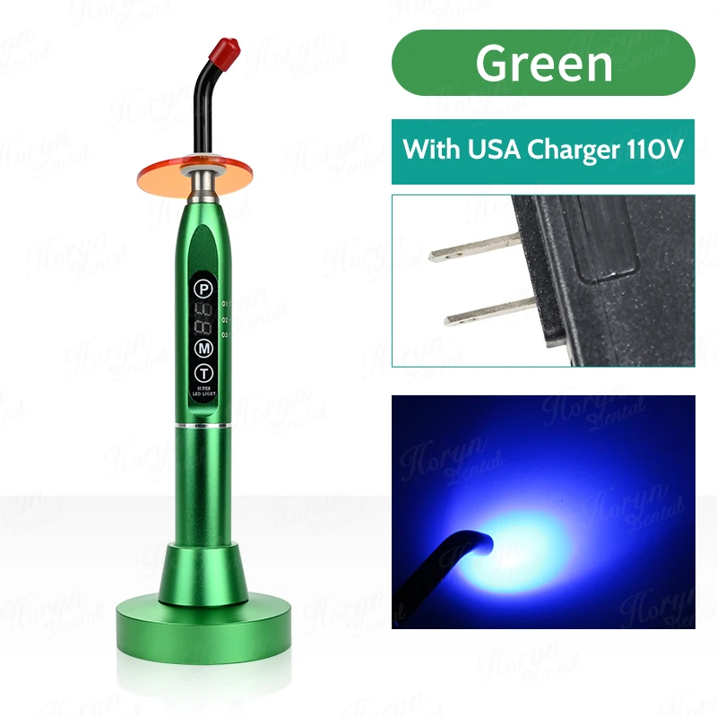 LED Draadloze Tandheelkundige Curing Light Lamp Machine Tandheelkunde Polymeriseren Hars Cure 5 s/3mm Lamp Licht Uitgeharde Tandheelkundige Orthodontie