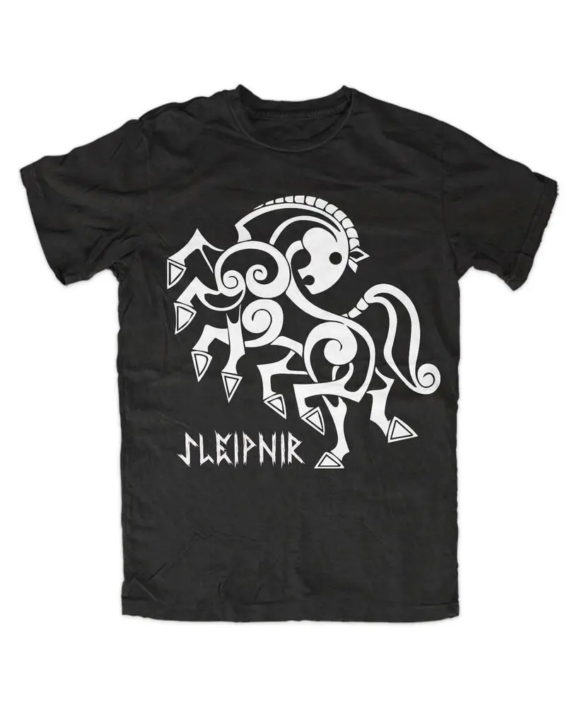 Sleipnir T-Shirt  Germans  Mjölnir Valhalla Vegvisir  Berserker  High Quality 100%Cotton Short Sleeve