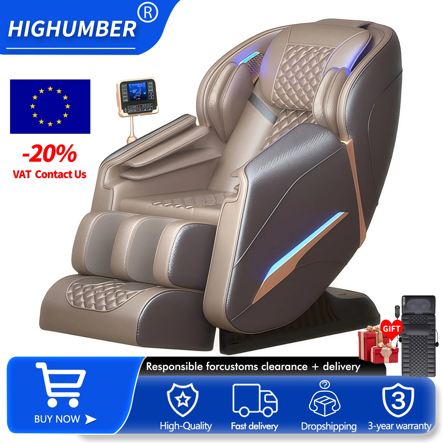 

Electric SL Massage Chair Shiatsu Full Body Massager Zero Gravity Chairs Massage Vibration Body Automatic Luxury Heating Massage