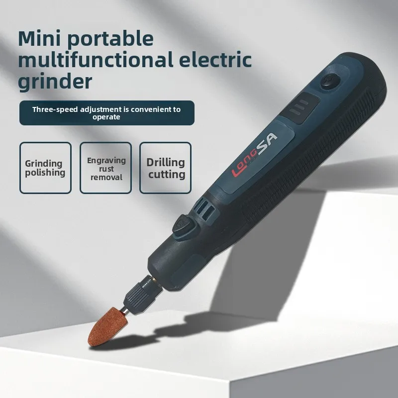 Conjunto de moagem elétrica recarregável USB, máquina de moagem elétrica de gravação de jade, mini, pequena caneta de moagem elétrica.