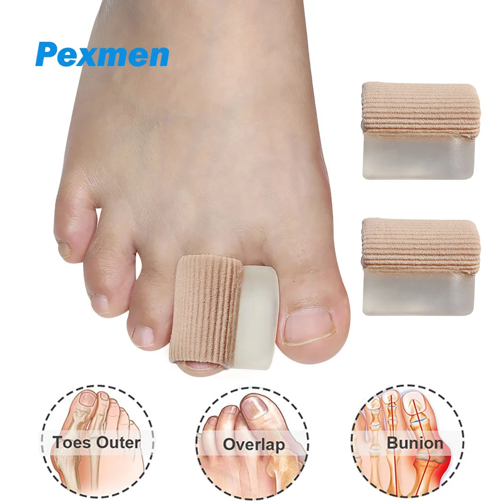 

Pexmen 2Pcs Gel Spacer Separators Bunion Corrector for Overlapping Toe with Soft Gel Lining for Hallux & Bunion Pain Relief