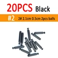 20PCS Black size 2