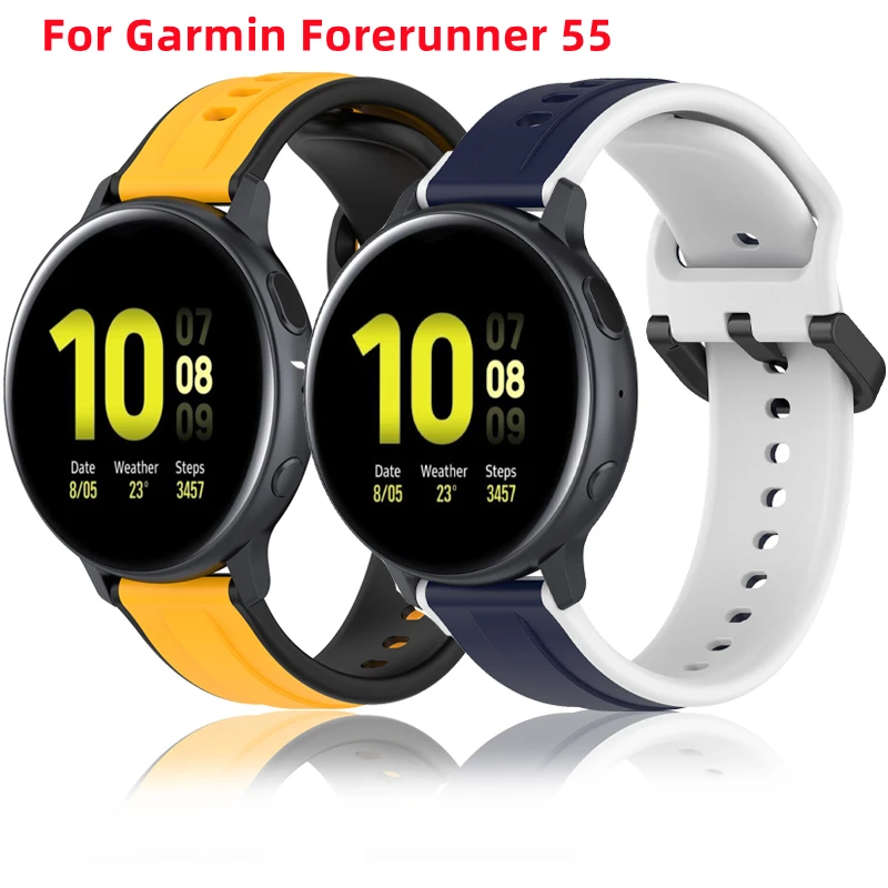 

20MM 22MM Sports Silicone Strap For Garmin Vivoactive 4/Venu 2/Forerunner 265 255 Music Band Wristbands Soft Bracelet Accessorie