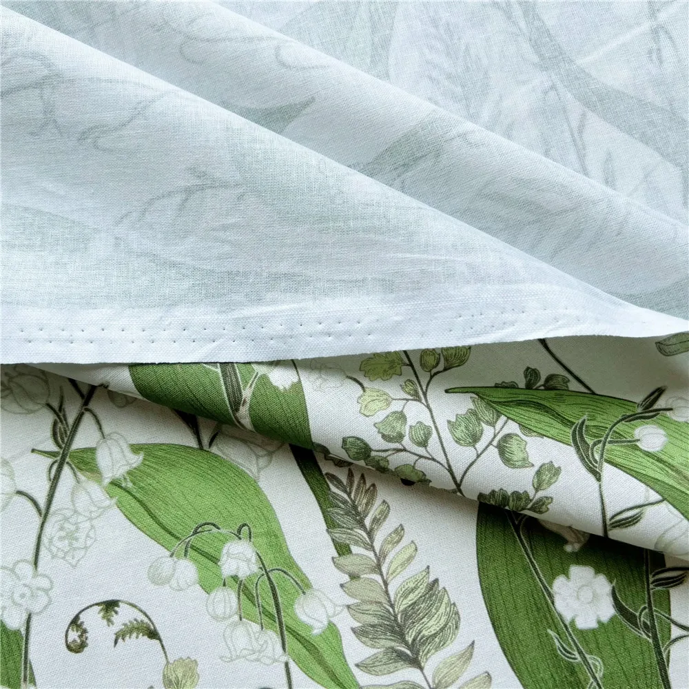 Vintage Flora lily of the valley Cotton Fabric for Kids Clothes Home Textile Sewing Quilting DIY Needlework Material