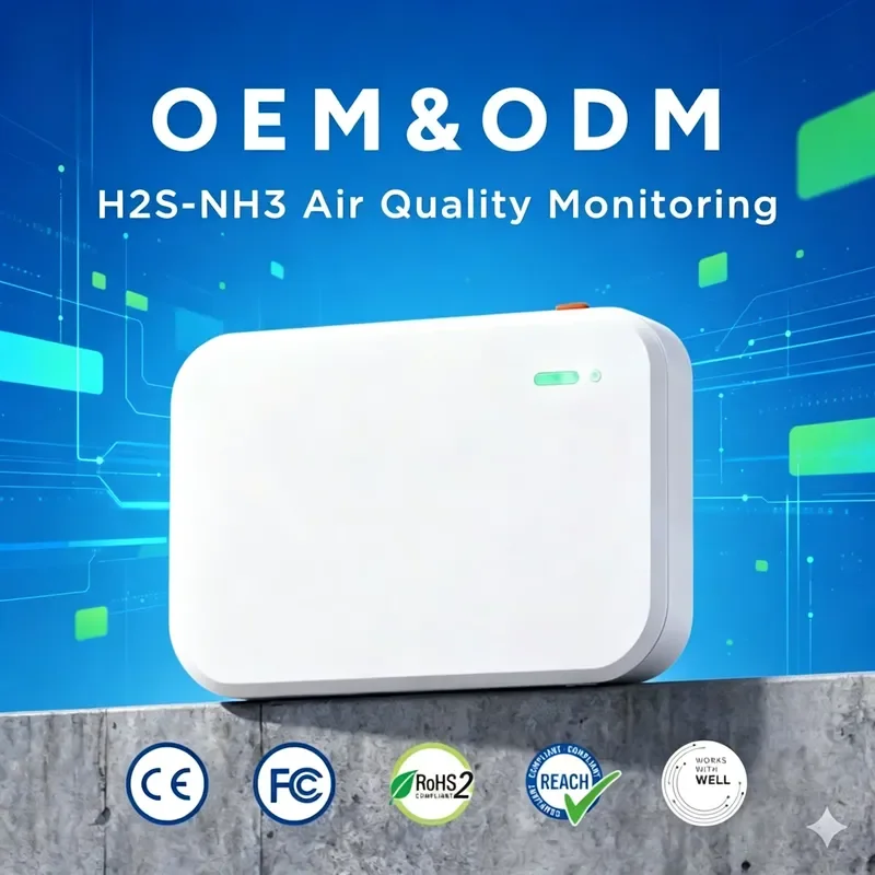 for A100 industrial detecting H2S NH3 CO2 with visual audio alarm IP30 rated