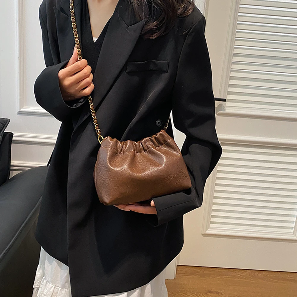 سلسلة نسائية حقيبة كتف تنوعا Crossbody حمل حقيبة عادية مطوي المتشرد حقيبة بولي Leather حقيبة جلدية حقيبة رافعة فتاة محفظة أنيقة