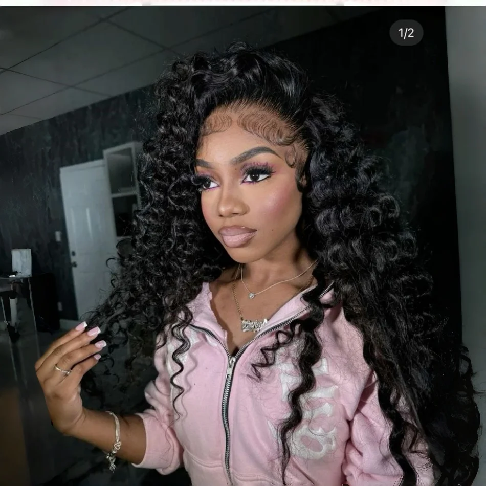 

Loose Water Wave 13x6 Lace Front Human Hair Wig Brazilian Deep Wave 13x4 HD Lace Frontal Wig Curly Wigs For Women 30 40 Inch
