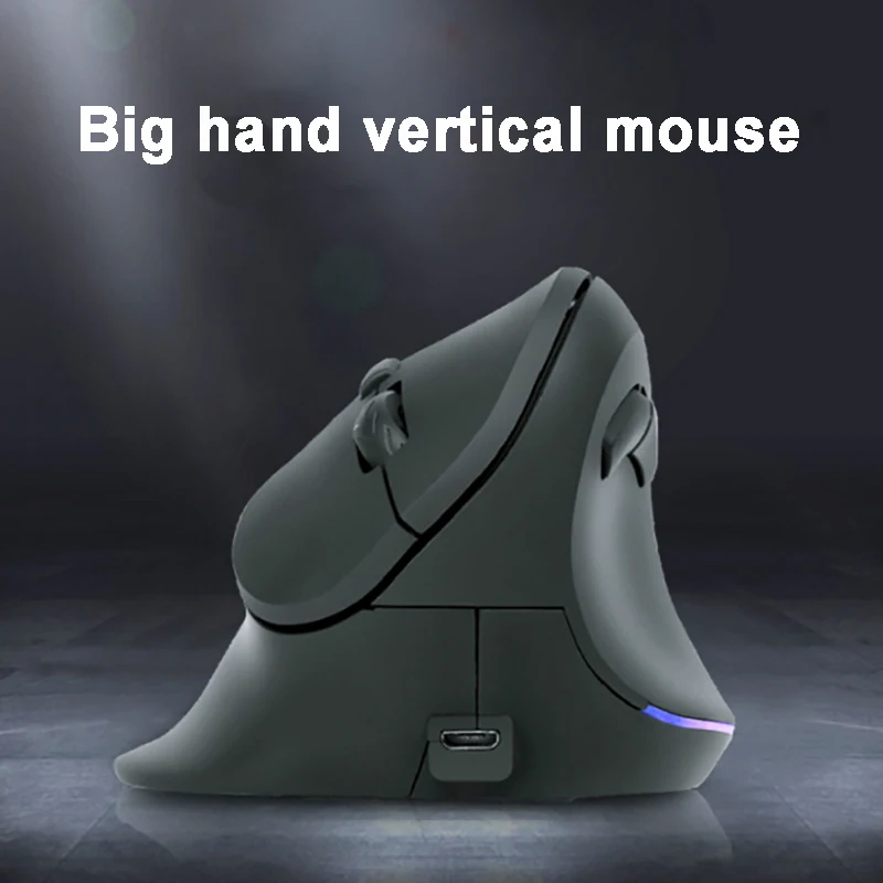 CHYI Ergonomic Vertical Wireless Mouse Rechargeable Computer Gaming Mice 1600 DPI USB Optical 6 Buttons Big Hand Mouse For PC