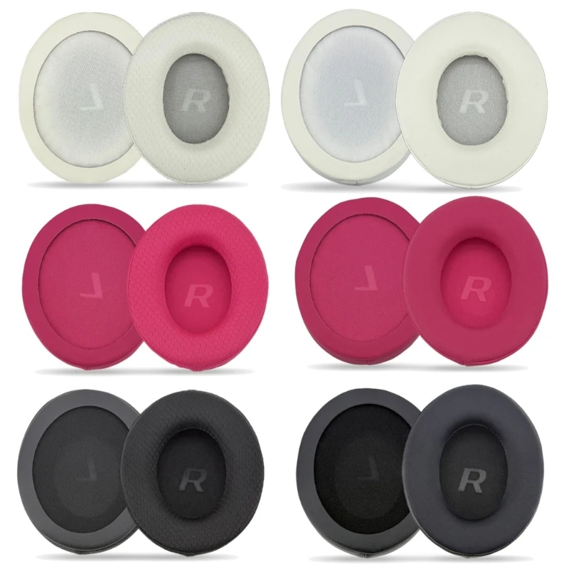E65E Left and Right Replacement Ear Covers for Over-Ear Headphones, Side Identifier Pair for MCHOSE S9 Worn Cover Maintenance