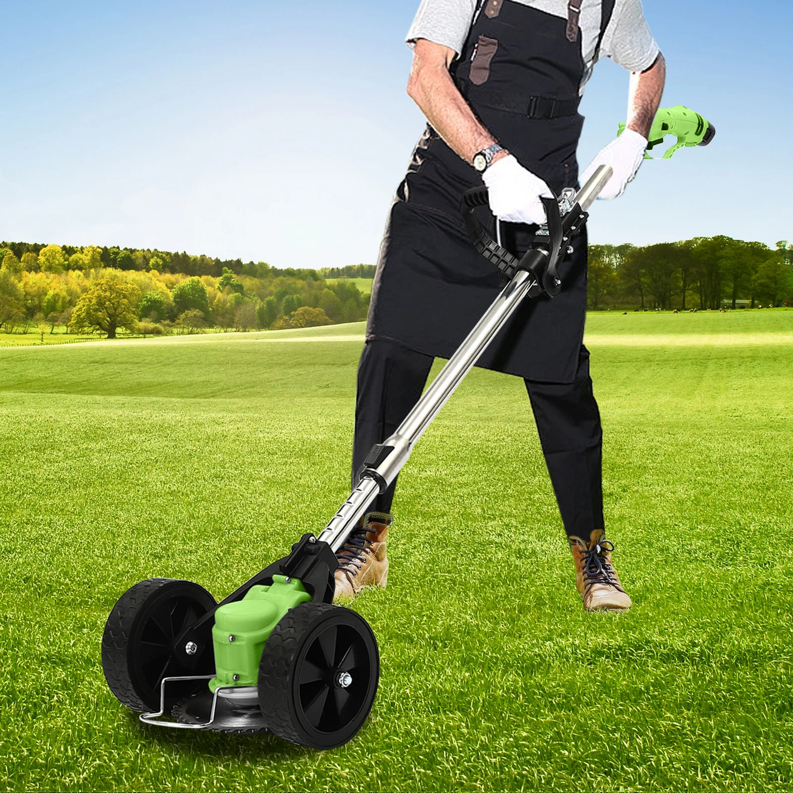 

Electric Lawn Mower Weed Cordless Grass String Trimmer Foldable Cutter Mini-mower Grass Trimmer Yard