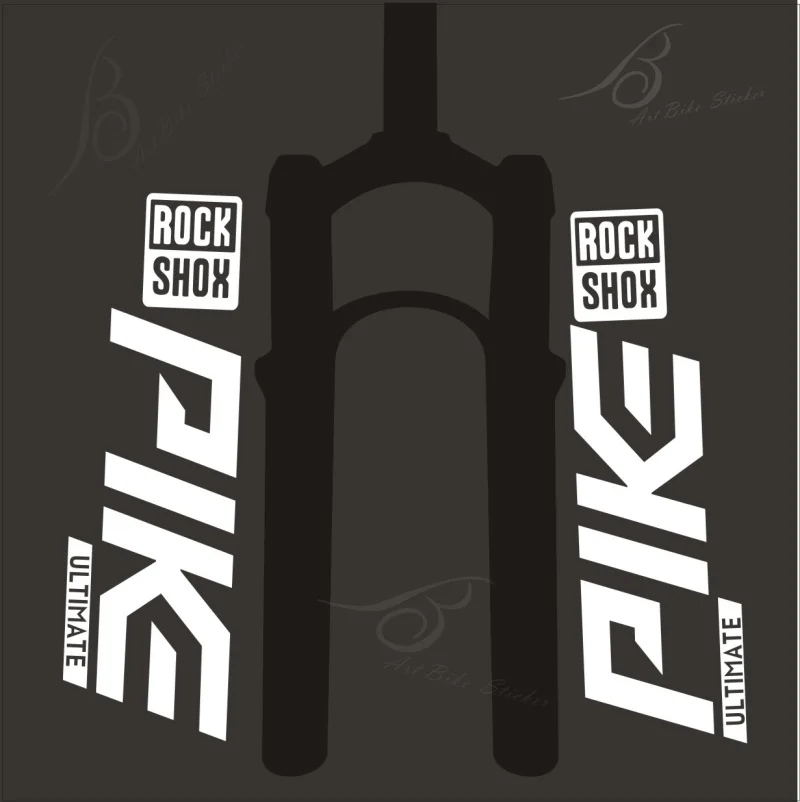 PIK ROCKSHOX Adesivo de garfo MTB à prova d'água resistente a UV decalque de vinil para suspensão de mountain bike decoração personalizada