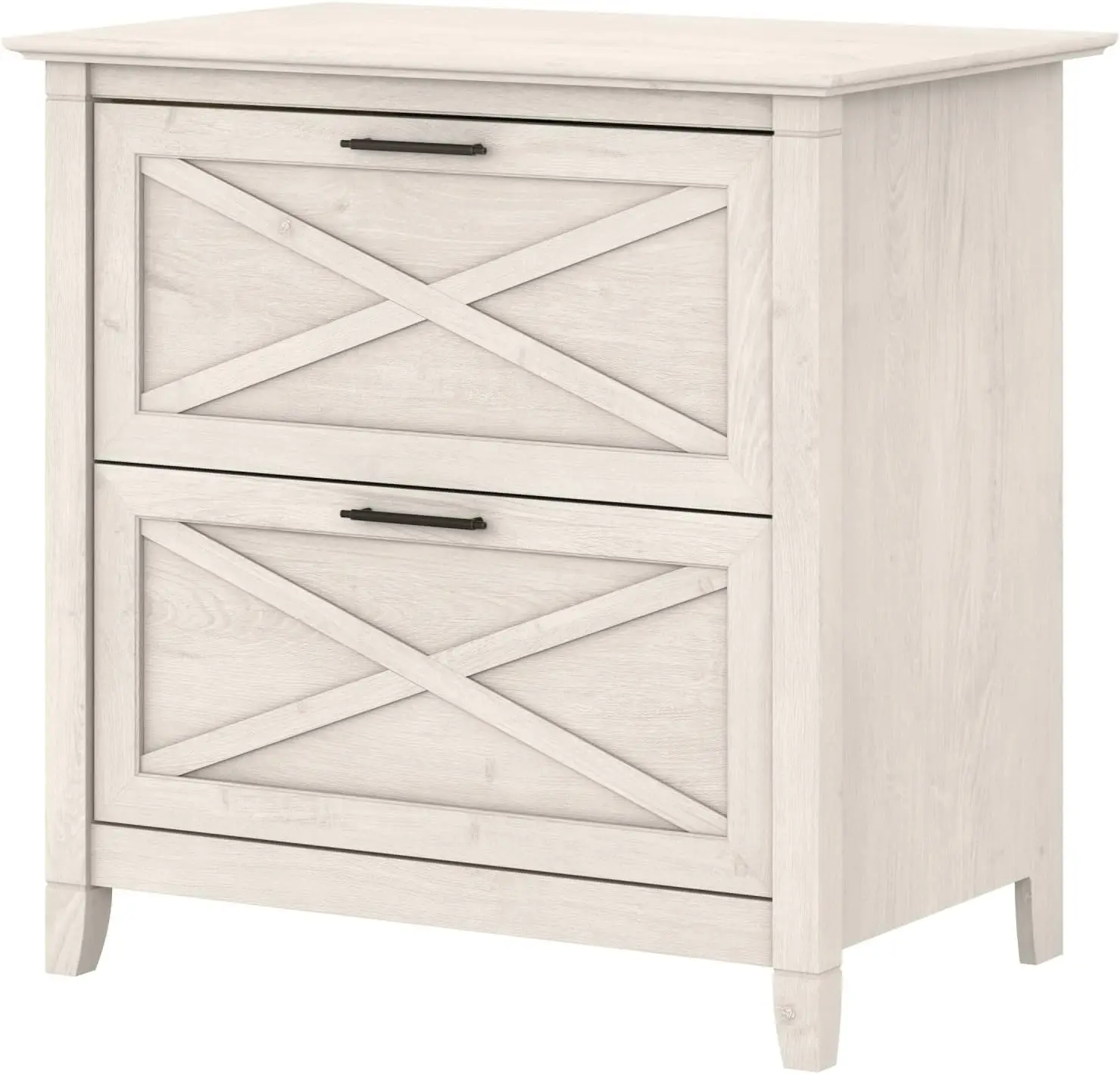 

Key West 2 Drawer Lateral File Cabinet in Linen White Oak | Document Storage for Home Office | Accent Chest with Drawers