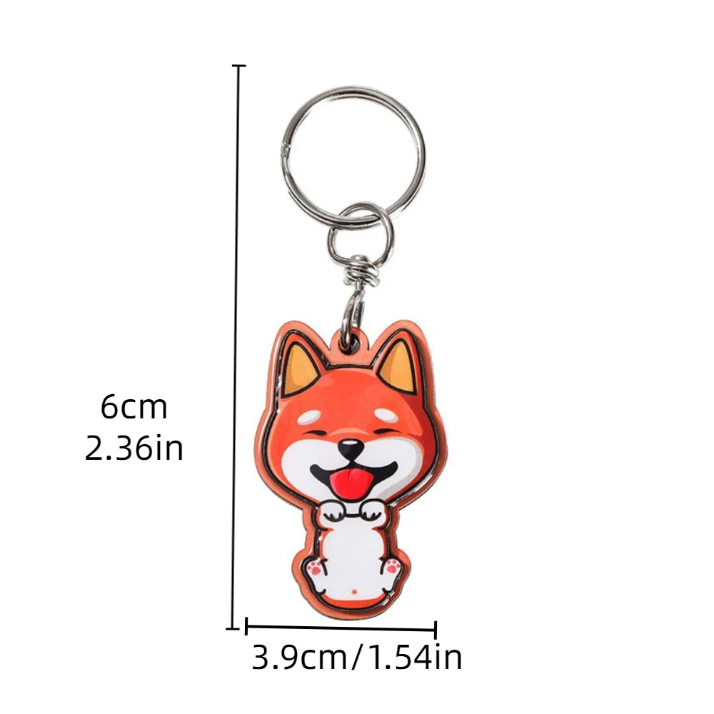 Cartoon Cartoon Animals Key Chain Schnauzer Chihuahua Pet Pendant Key Ring Ornament Pendant Shiba Inu Keychain Pendant Girls