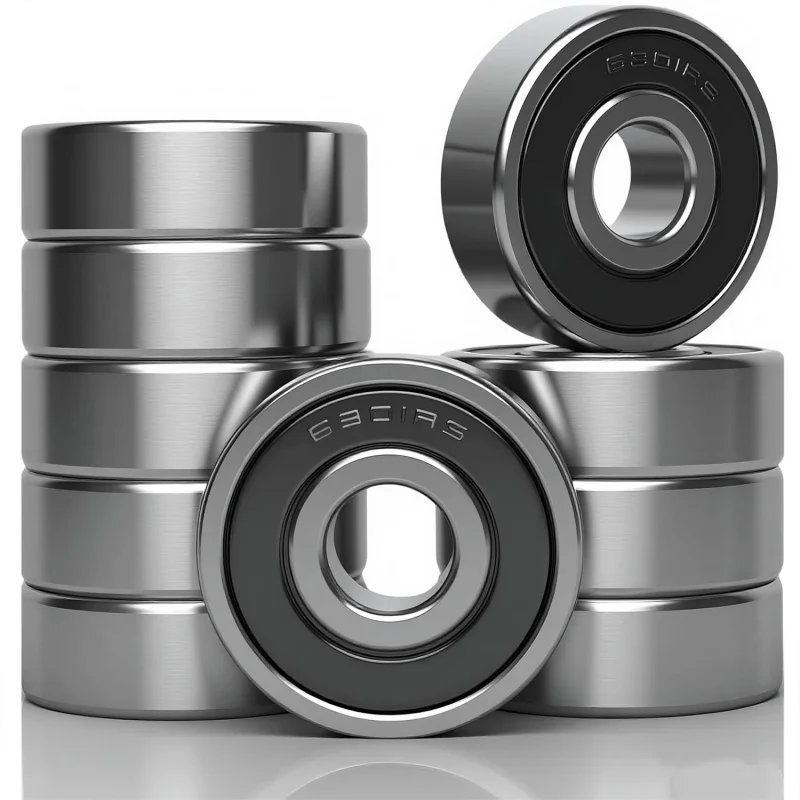 10Pcs 6300/6301-2RS Deep Groove Ball Bearings Double Rubber Sealed Pre-Lubricated Stable Performance Rolling Bearings