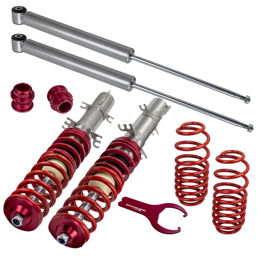 Coilover Kit for VW Golf 4 New Beetle 9C1, 1C1 FWD 1998-2001 Suspension Lowering Shock Struts Suspension Shock Springs