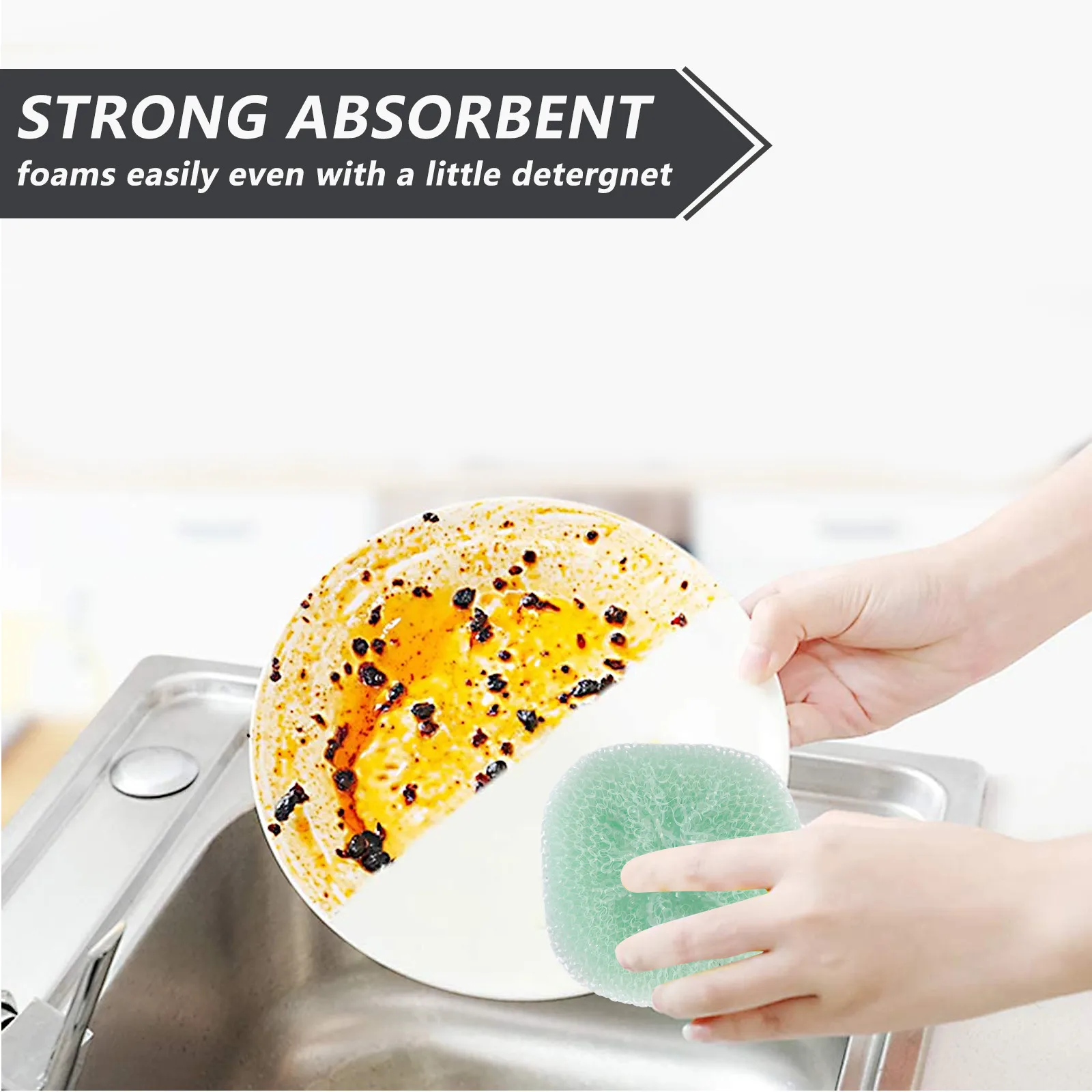 

12Pcs Household Scouring Ball Cleaning Balls High Grade PP Material Pot Bowl Scrubbers Kitchen Cookware Cleaning Tool