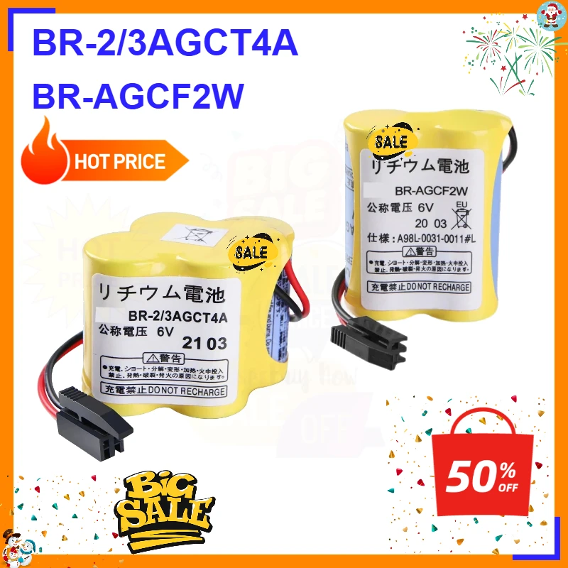 SWZY PLC Battery A98L00310025 A98L-0031-0025 BR2/3AGCT4A BR-2/3AGCT4A BR-2/3A4F for Fanuc 18-T Series Programmable Logic Control