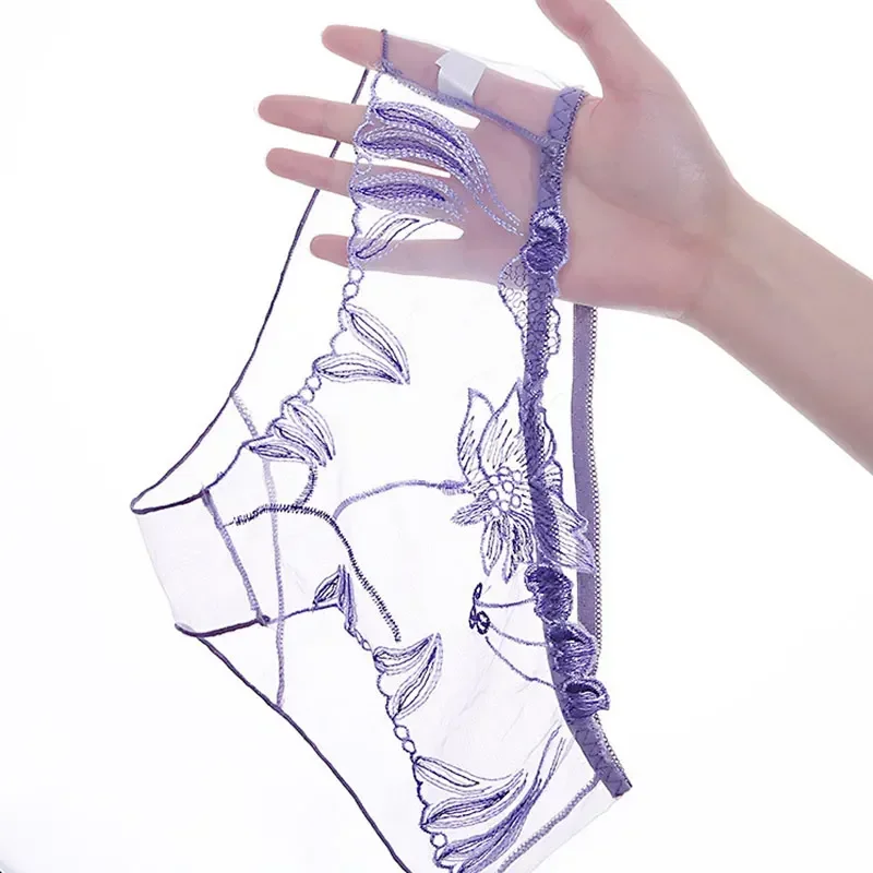 سراويل داخلية شفافة مثيرة للنساء ، رقيقة جدا ، تنفس ، منظور ، ملابس داخلية قصيرة ، شبكة الأزهار ، ملابس داخلية نسائية ، لباس داخلي