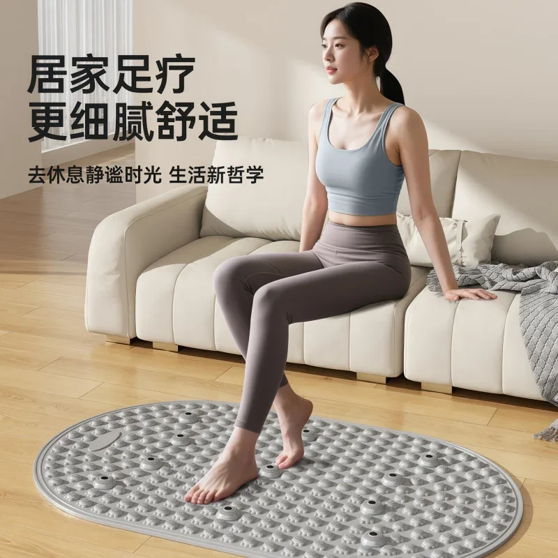 New Arrival Liquid Silicone Foot Acupressure Mat Plantar Meridian Massage Pad Indoor Walking Reflexology Mat for Home Fitness Re view 3